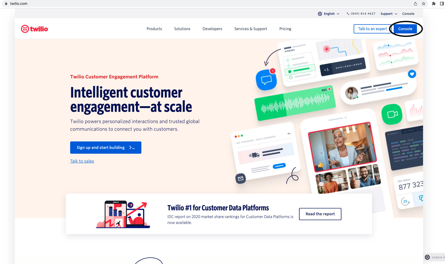 Twilio Home Page