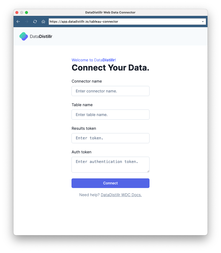 Web Data Connector